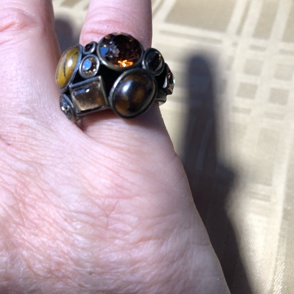 GEMSTONE DESIGNER BELT & MATCHING RING - NOT China - Picture 4 of 7